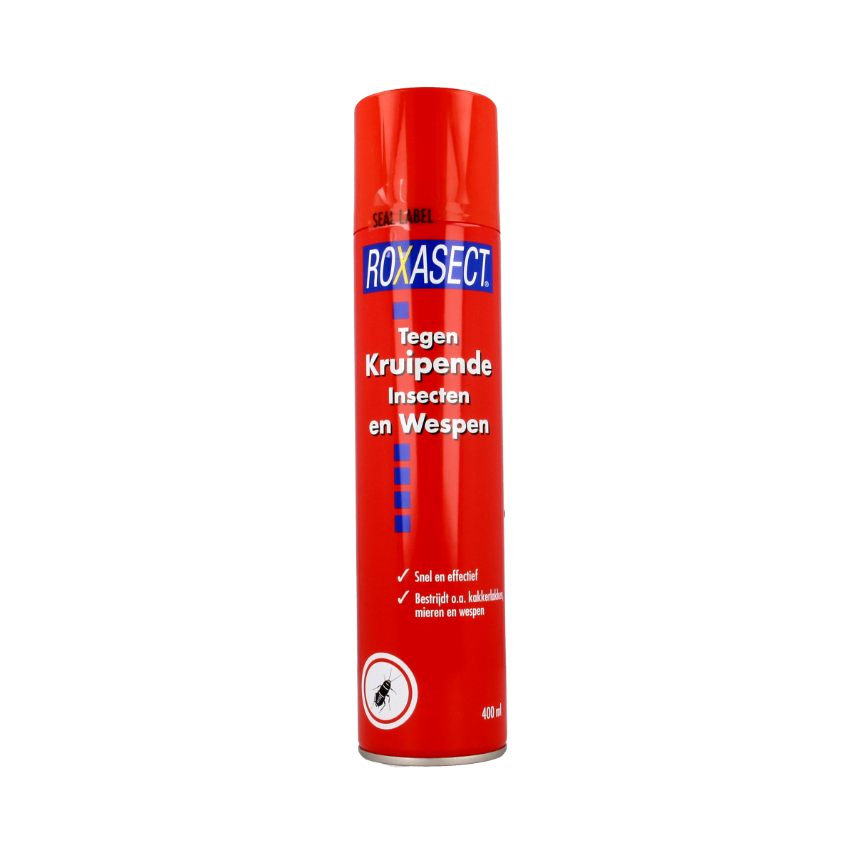 Roxasect pesticide aerosol spray can for insects and wasps, 400ml, with spray nozzle visible on the aerosol can.