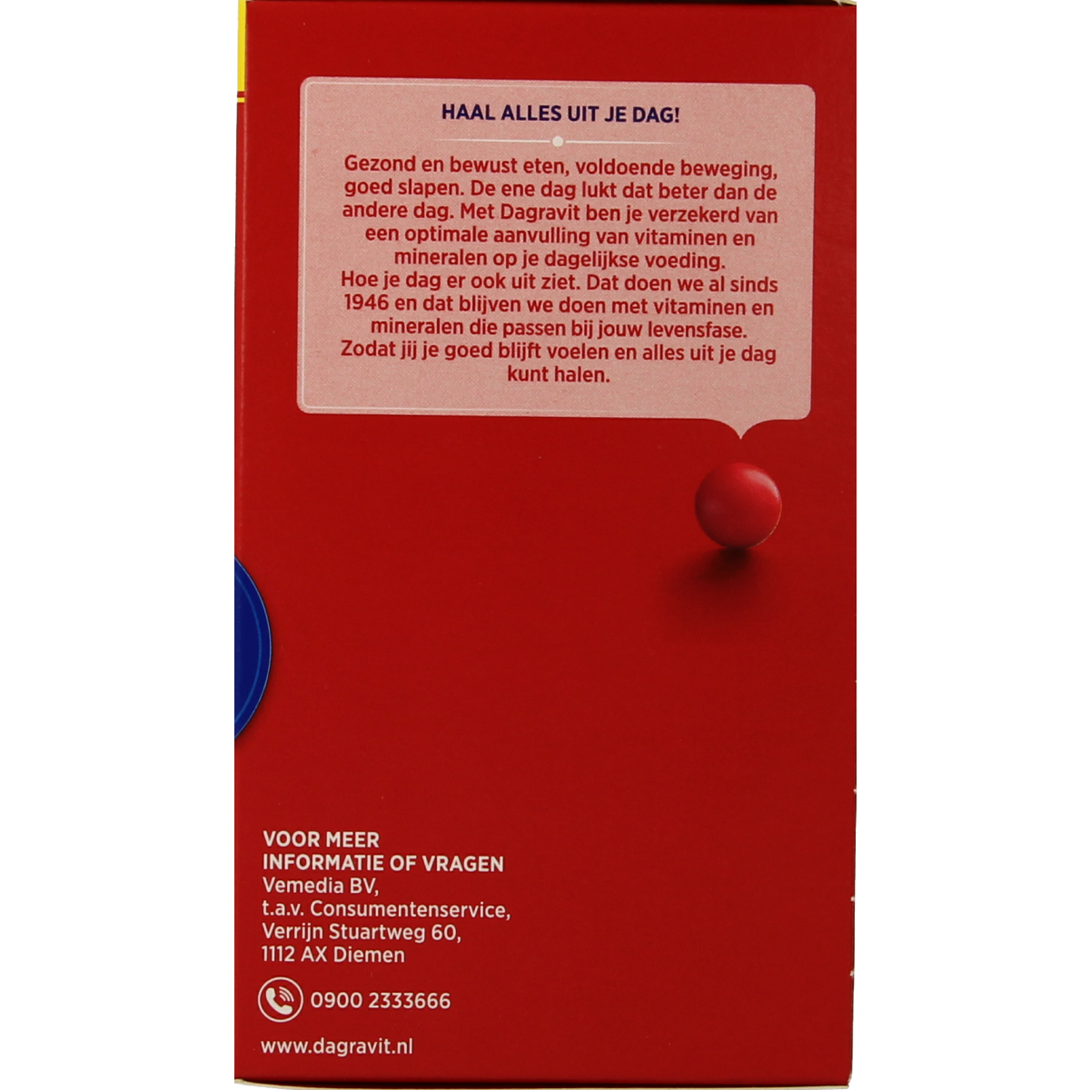 Dagravit Totaal 30 multi-vitamin dragees in a blister pack, with 50 extra free, for daily nutritional support.