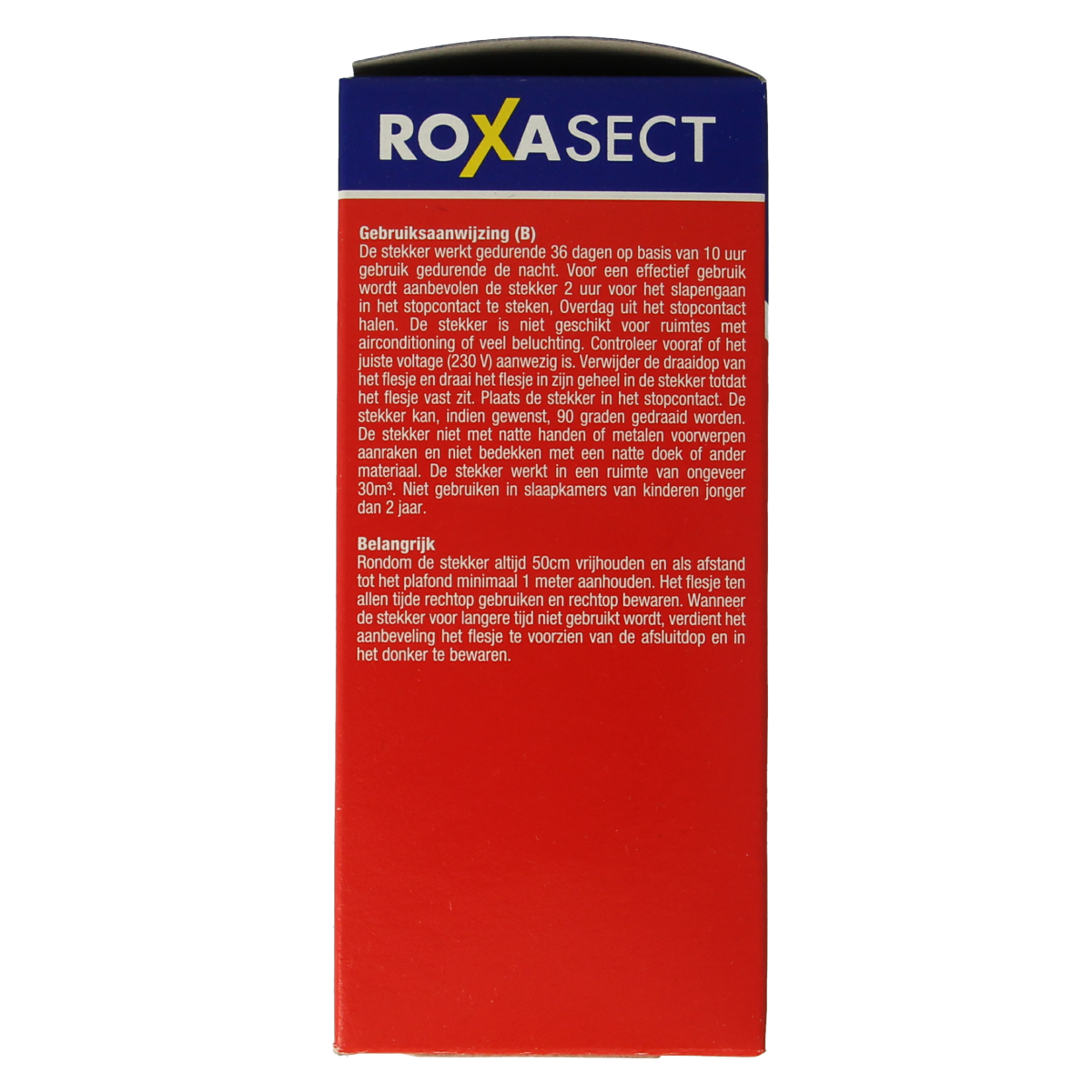 Roxasect pesticide plug-in against mosquitoes with prallethrin, 1 unit, showing the device and packaging.