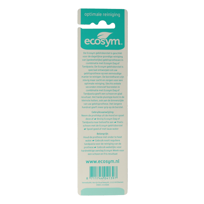 Ecosym Dagbehandeling gebitsborstel, a toothbrush designed for daily teeth cleaning, shown in the image.