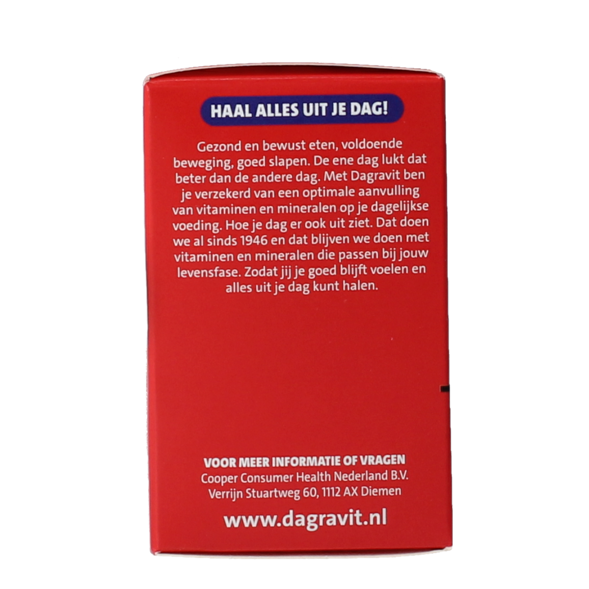 Dagravit Vitamin B12 1000mcg tablets, a natural supplement for energy and health, shown in a bottle with tablets.