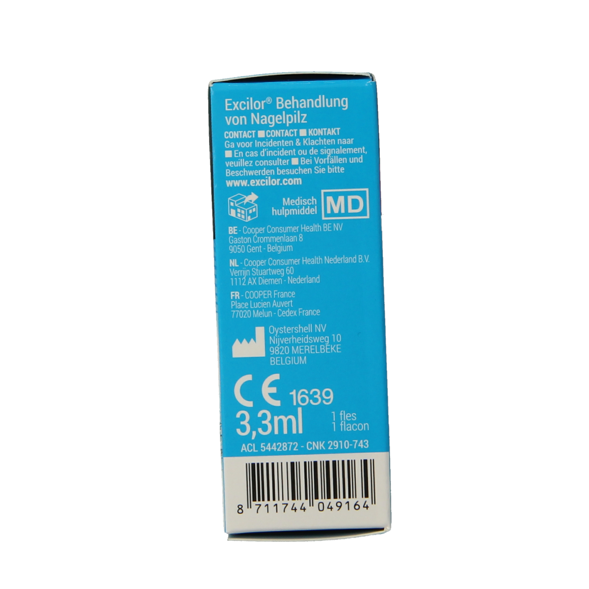 Excilor Kalknagel voetverzorging oplossing met kwastje, 3.03 ml, voor nagelverzorging en schimmelaantasting
