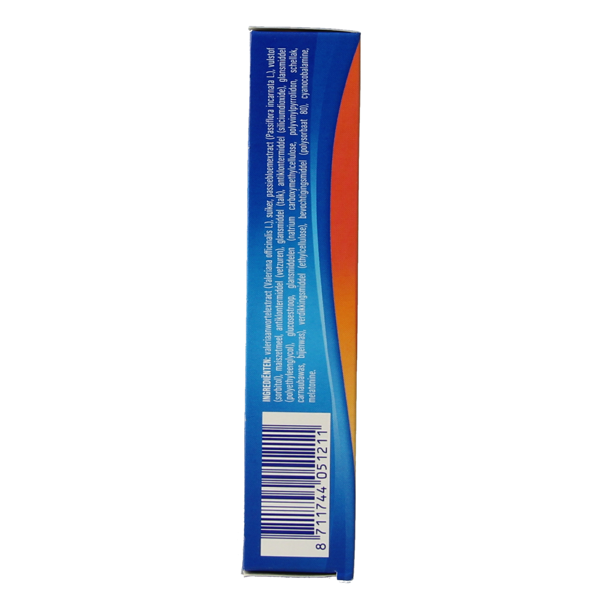 Valdispert Nacht sterk herbal supplement dragees, natural sleep aid with herbal ingredients, in a white container.