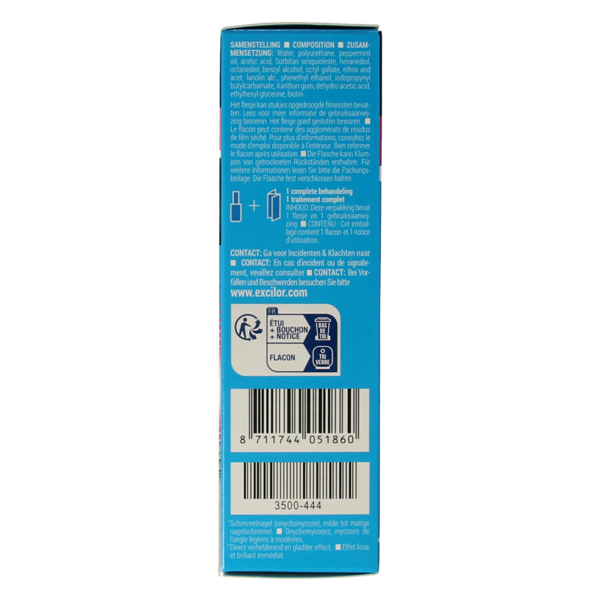 Excilor Kalknagel Forte foot care product for toenail treatment, packaged in a 1.00 Stuks container.