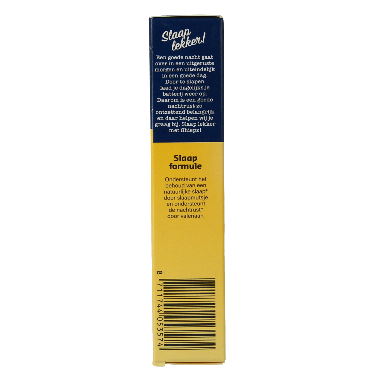 Shiepz Kruidenpreparaten Slaapformule 30 stuks, herbal sleep aid capsules, in a white container with label.