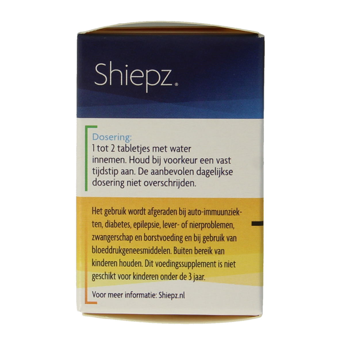 Shiepz Melatonine time release 500mg herbal supplement tablets, shown in blister pack, for sleep support and relaxation.