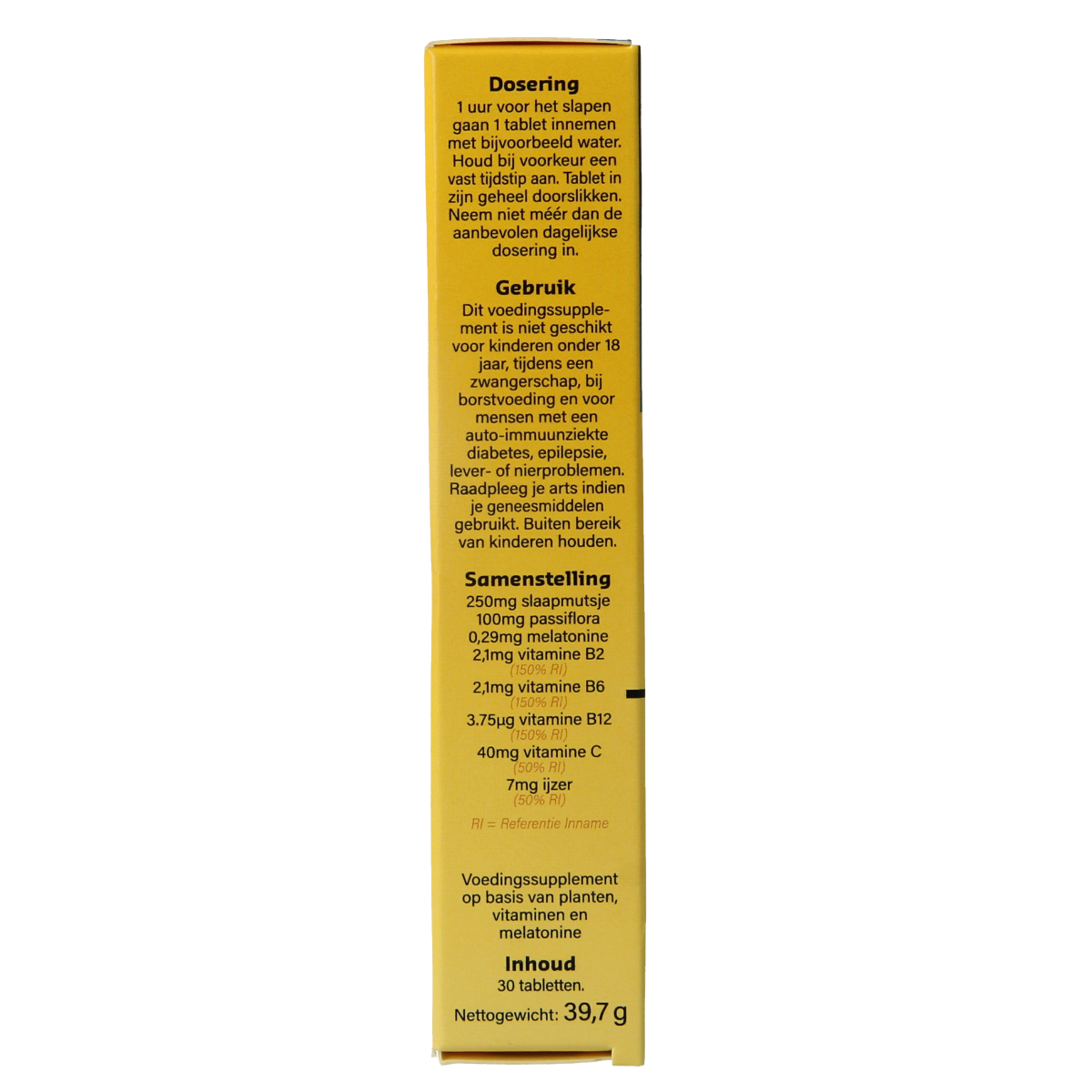 Shiepz Slaapfit herbal supplement 0.29 mg, 30 capsules, natural herbal preparation for sleep support.