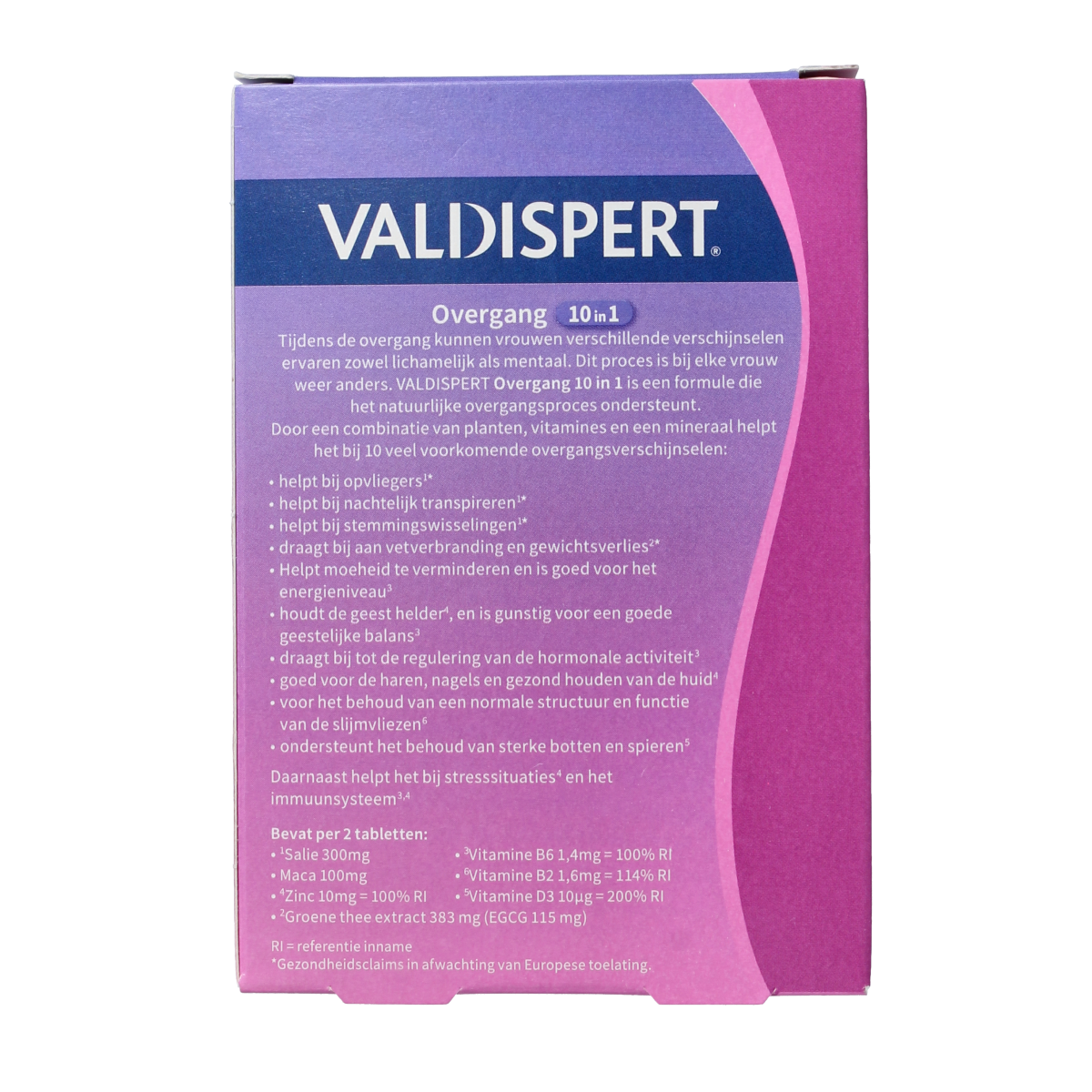 Valdispert Overgang 10 in 1 herbal supplement tablets, 60 count, natural remedy for hormonal balance and menopausal support