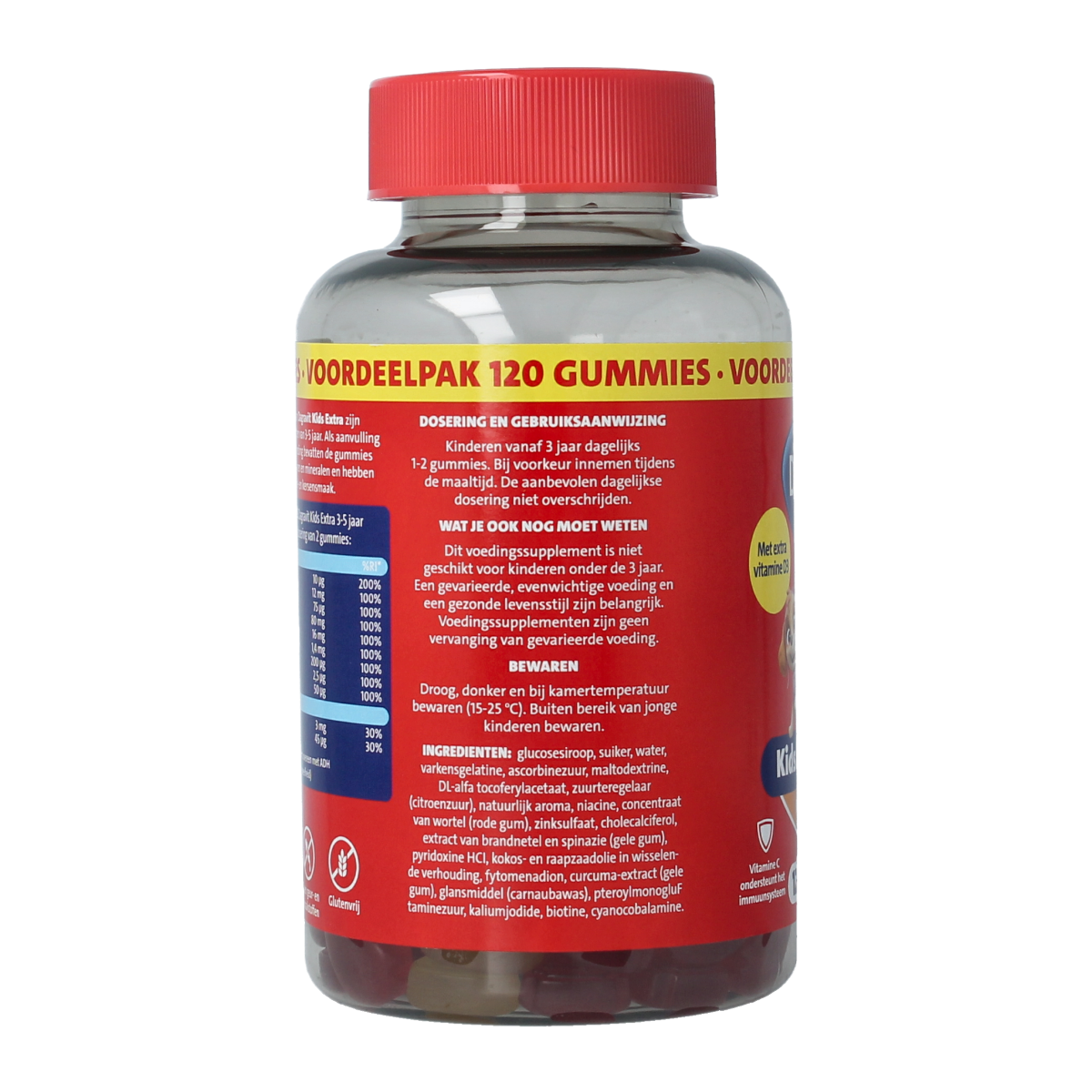 Dagravit Kids-xtra multivitamin gummies for children aged 3-5, featuring colorful, chewable vitamin supplement for kids.