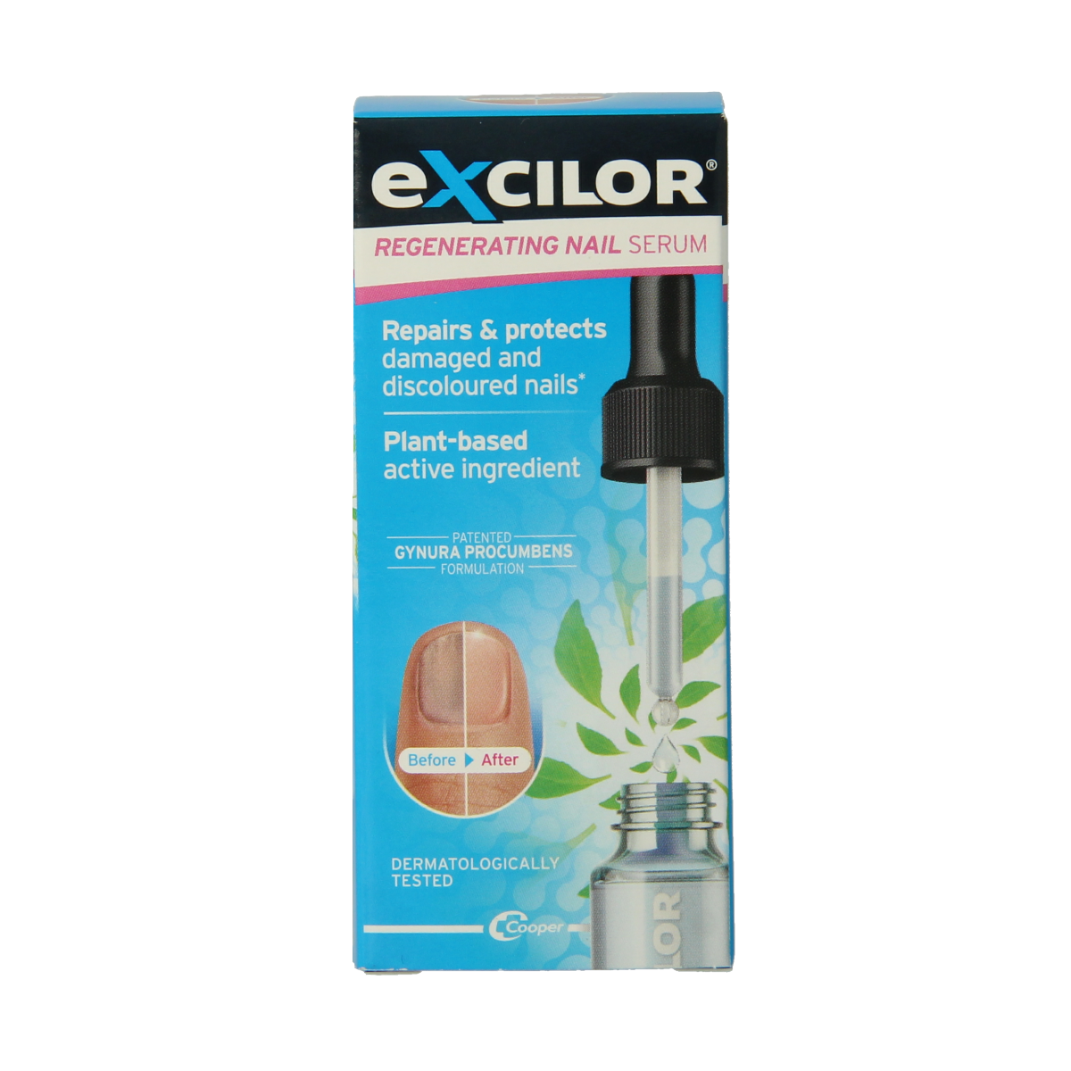 Excilor regenerating serum in 10ml bottle, a body care product with a sleek design and clear labeling, for skin rejuvenation.