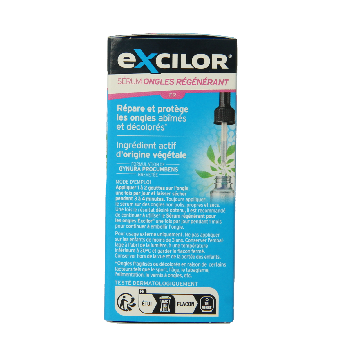 Excilor Regenerating serum in 10ml bottle, a body care product for skin renewal and hydration.