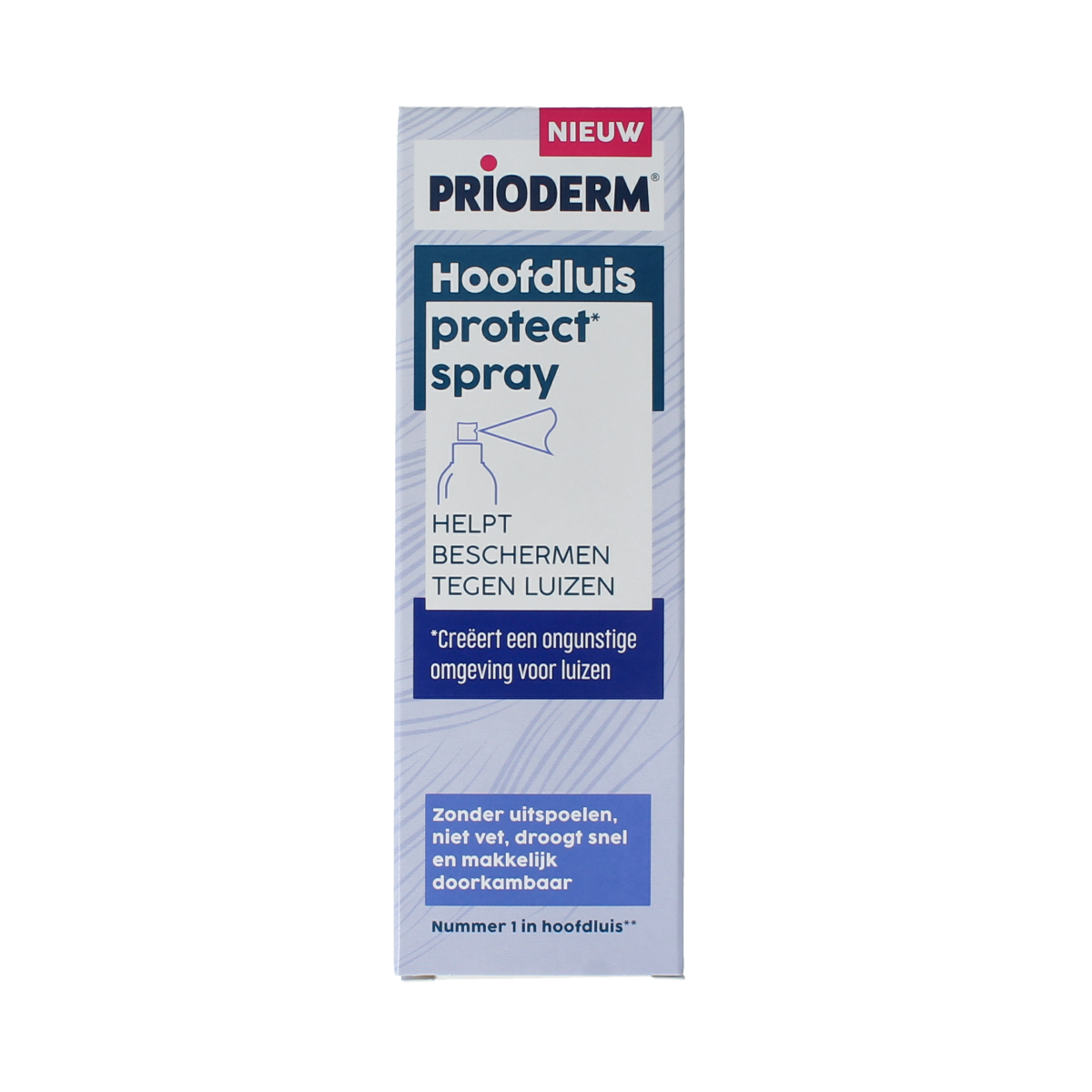 Prioderm Hoofdluis spray and protect bottle, 100ml, hair care product for lice treatment and prevention.