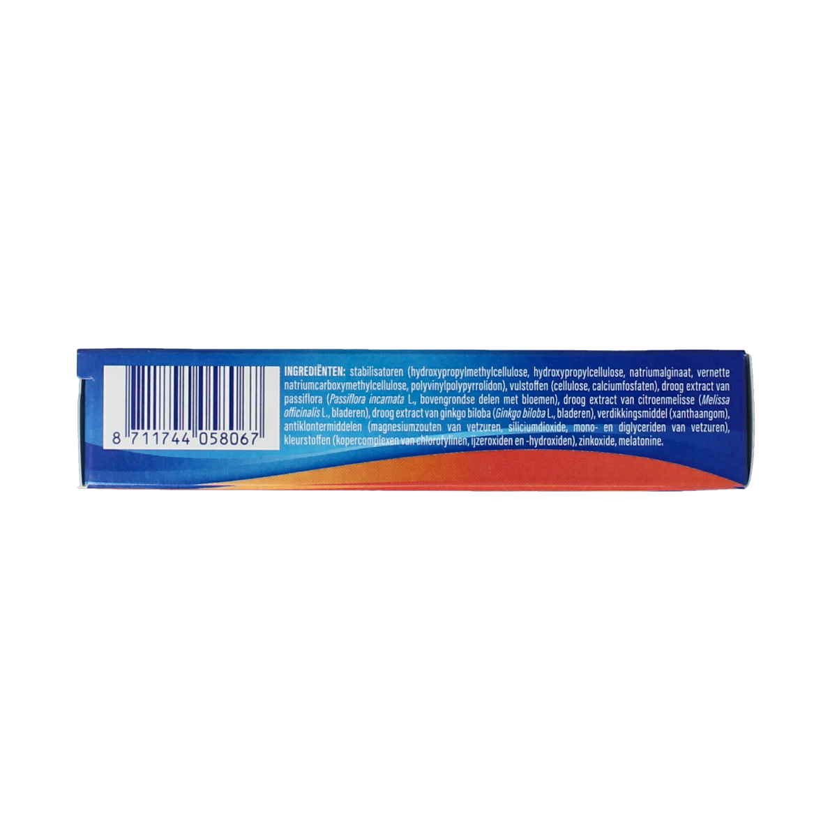Valdispert Slaap & Focus herbal tablets in a blister pack, designed to promote sleep and concentration.