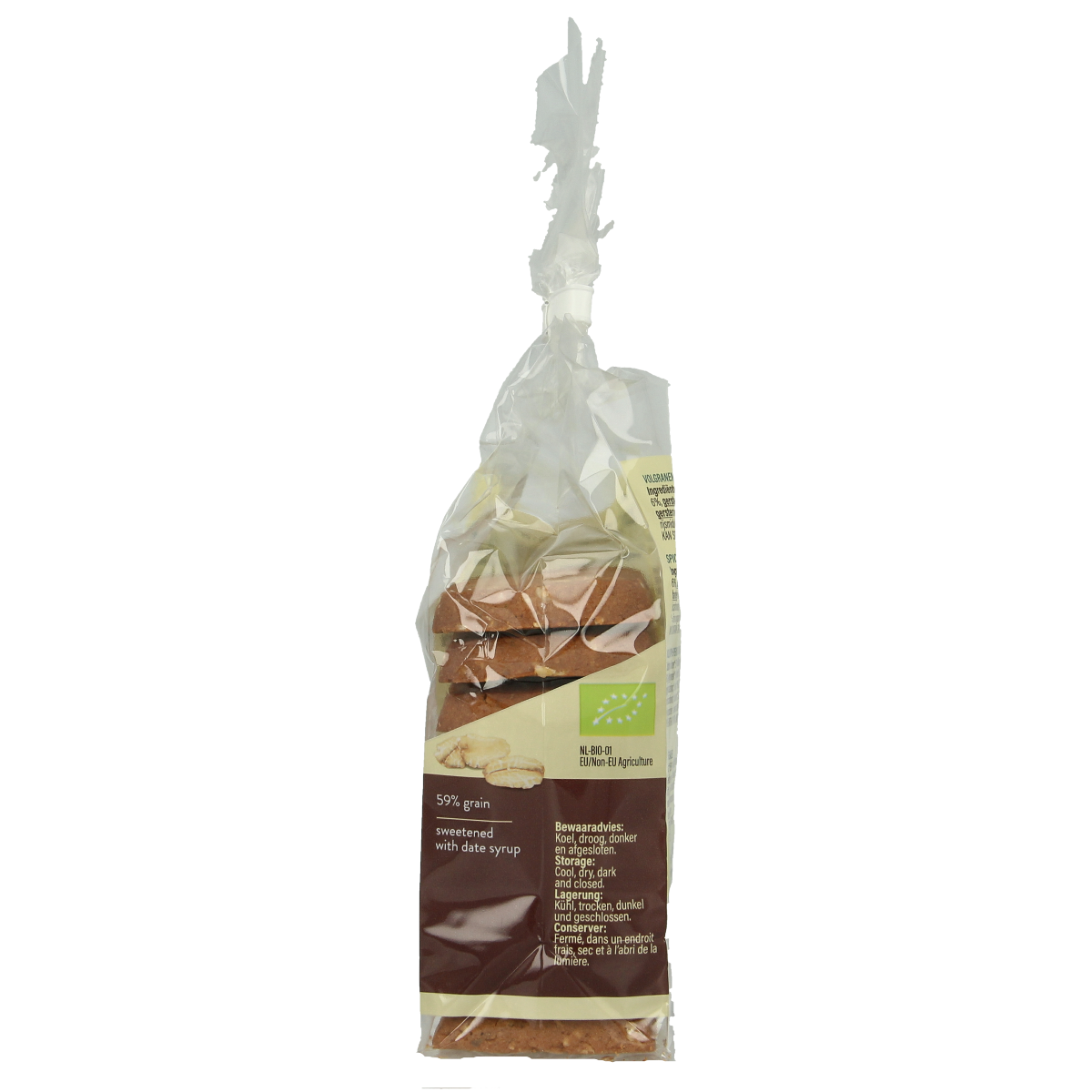 Billy's Farm Speculoos volgranen bio koeken, 230g, featuring crispy whole grain biscuits with a spiced, caramelized appearance.