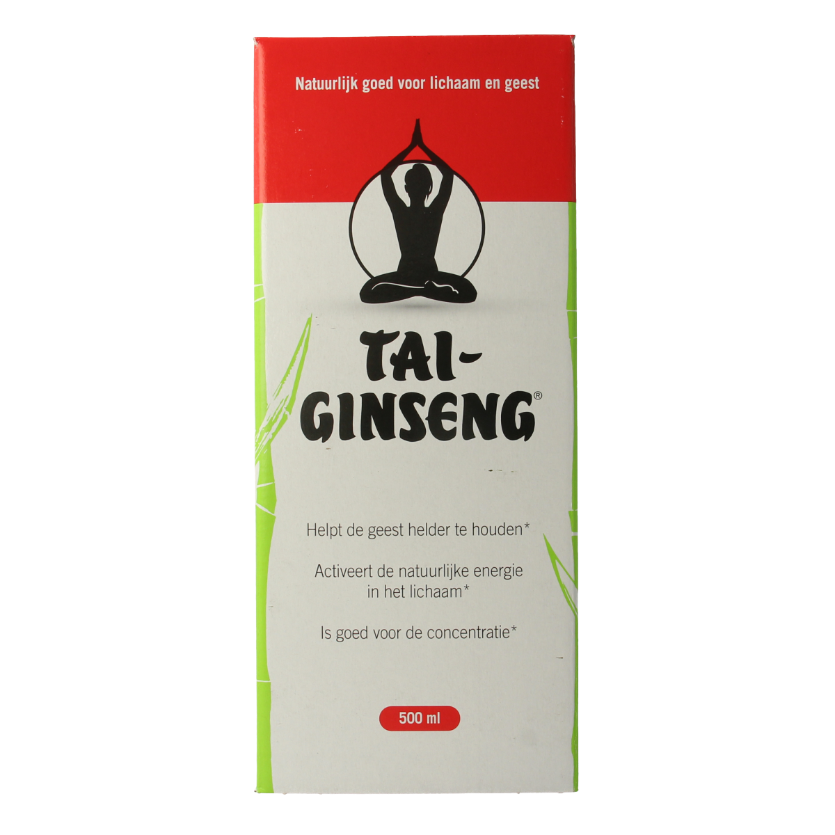 Bottle of Tai Ginseng Tai-Ginseng elixir 500ml in a herbal preparation bottle with a label showing the brand and product details.