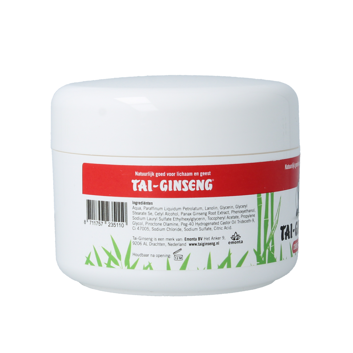 Tai-Ginseng body cream in 200ml, featuring herbal extracts for nourishing and moisturizing skin.