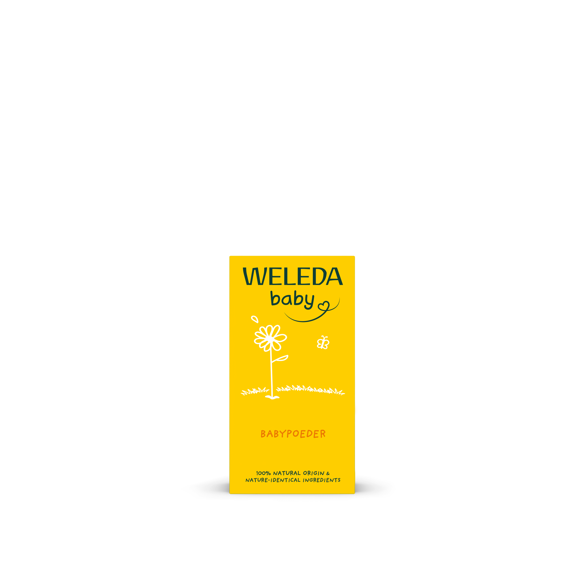 Weleda Baby Powder 20g, gentle baby and toddler care powder in a small container, ideal for soothing delicate skin.