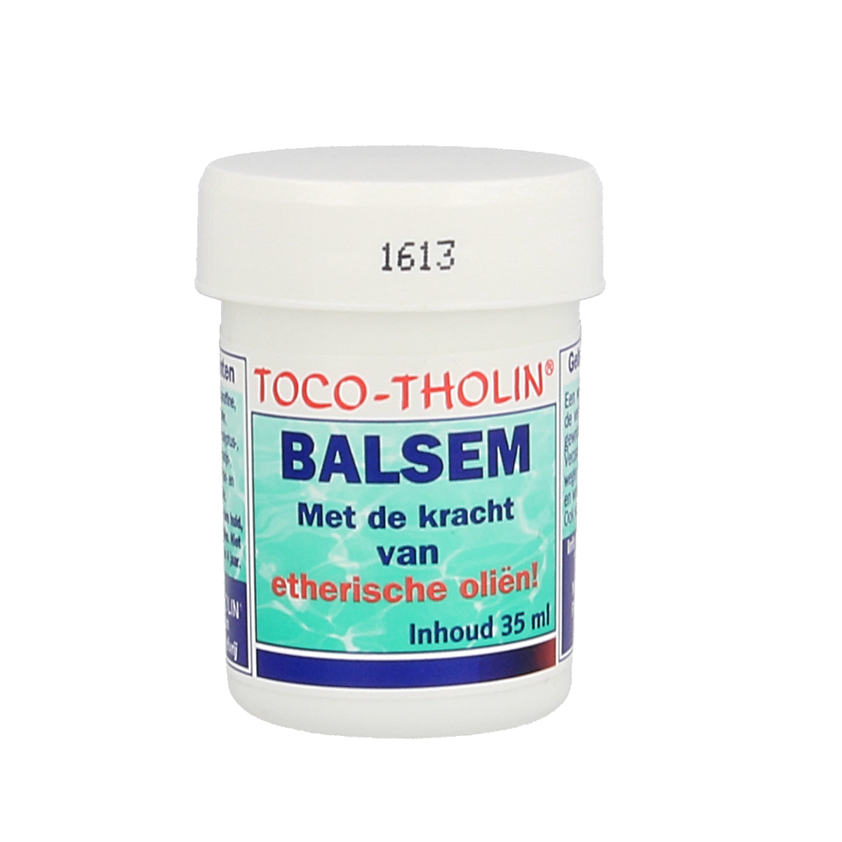 Toco Tholin Balsem mild for muscle and joint care, 35ml bottle with label showing brand and product details.