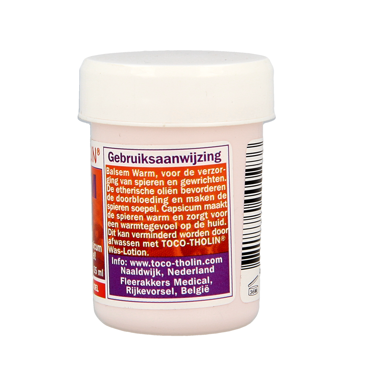 Toco Tholin Warm Balsem 35ml for muscle and joint care, showing the balm tube and packaging in the image.