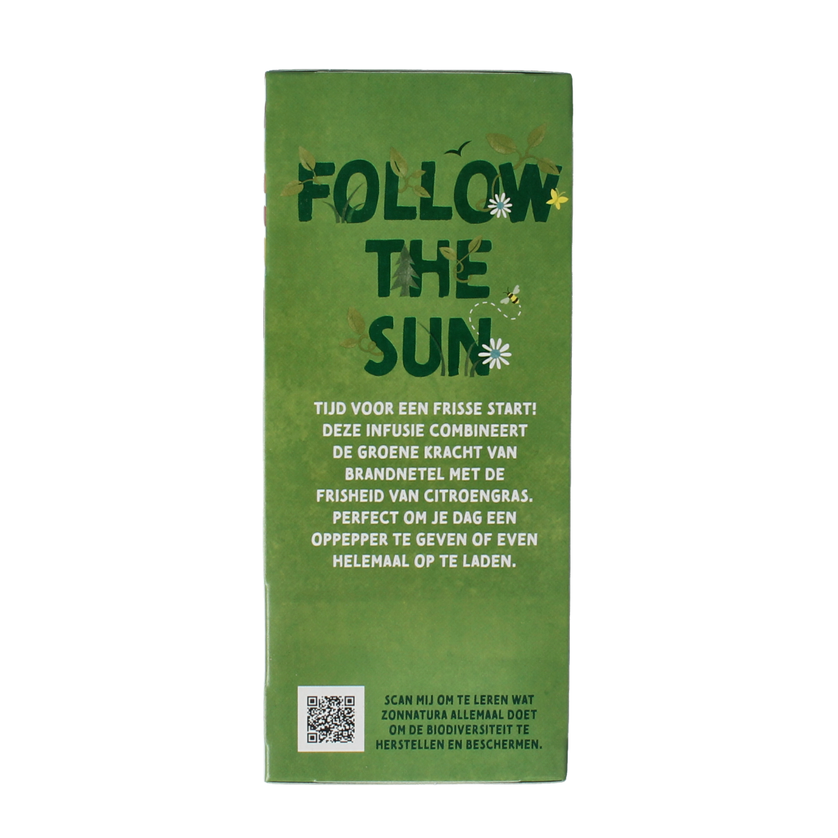 Zonnatura Brandnetel citroengras bio tea bag pack, herbal tea with nettle and lemongrass, 20 tea bags in a box