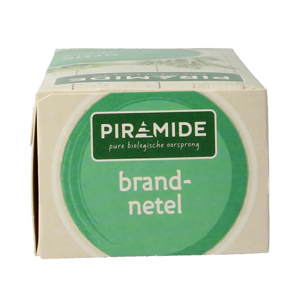 Organic Piramide Brandnetel tea in eco-friendly packaging, 20 tea bags, natural herbal tea for wellness and relaxation.