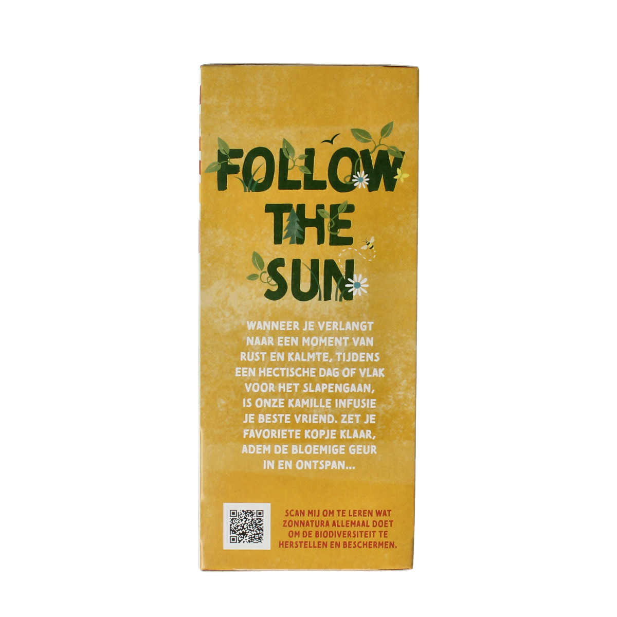 Zonnatura Kamille thee 100% bio, 20 tea bags in a box, natural chamomile herbal tea from Zonnatura, ideal for relaxing moments.