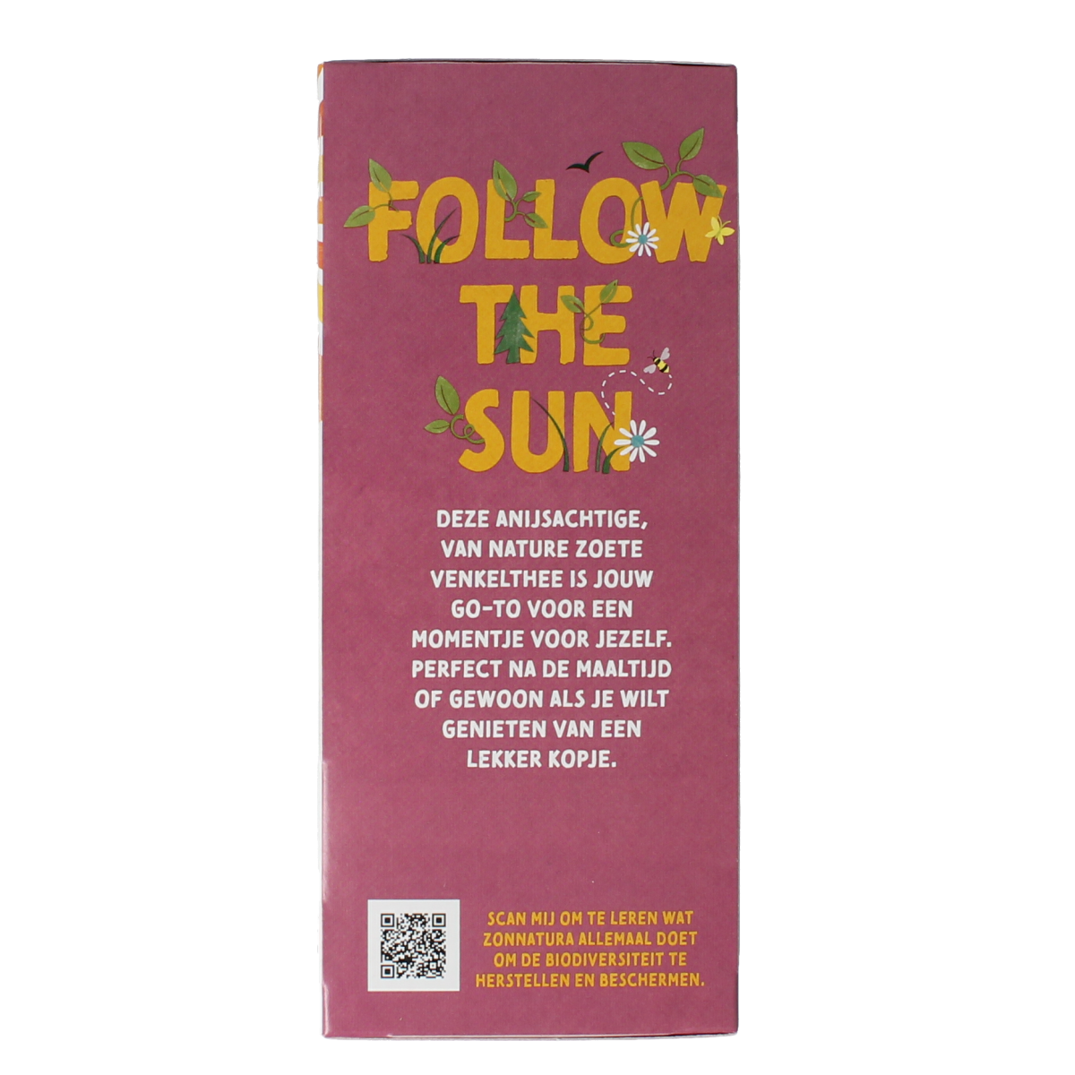 Zonnatura Venkel thee in 100% bio, 20 tea bags, natural herbal tea with fresh fennel flavor in a packaging pouch