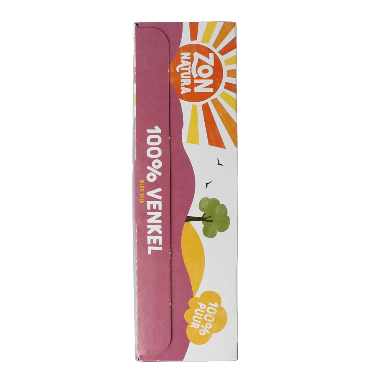 Zonnatura Venkel thee in 100% bio, 20 tea sachets, natural herbal infusion with fresh fennel visible in the package.