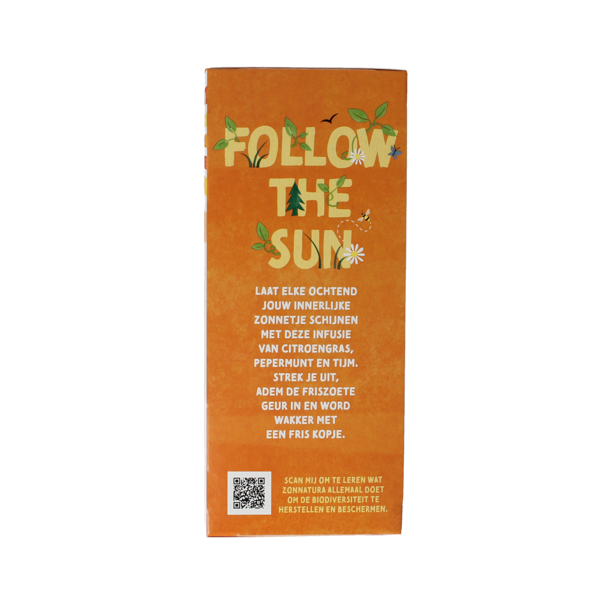 Zonnatura Goede Morgen thee bio in a box of 20 tea bags, showcasing the natural tea packaging and branding.