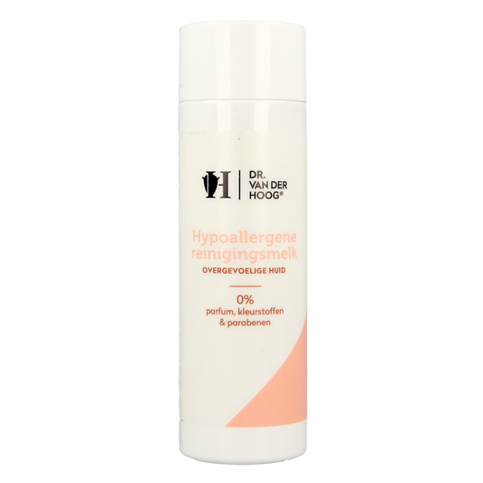 Dr. van der Hoog Sensitive Reinigingsmelk hypoallergenic facial cleansing milk, 200ml, gentle skincare for sensitive skin.