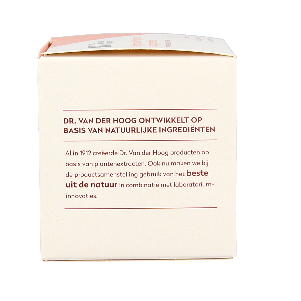 Dr. van der Hoog hypoallergenic day cream in 50ml jar, facial skincare product with smooth, creamy texture and hypoallergenic formula.
