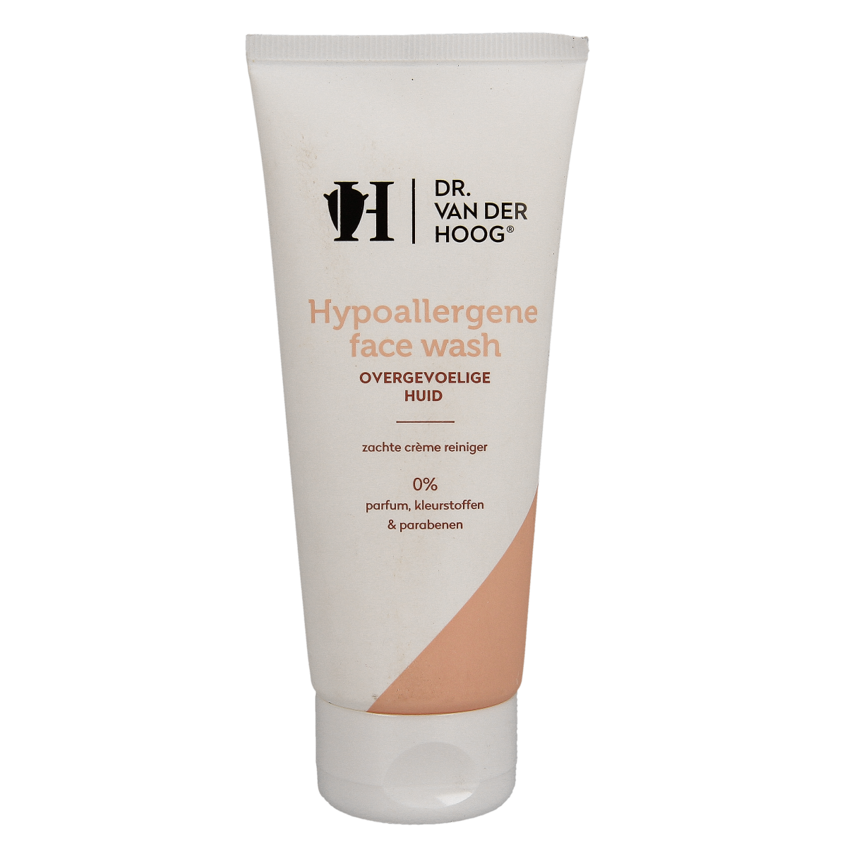 Dr. van der Hoog hypo-allergenic facewash tube, 100ml, for gentle facial cleansing and skincare.