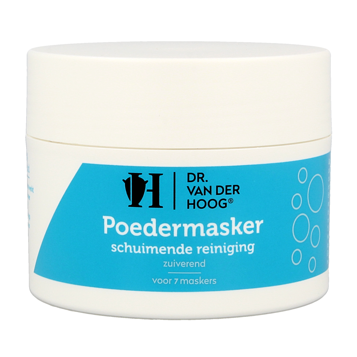 Dr. van der Hoog Poedermasker schuim reiniger in 70g, a facial cleansing foam mask with natural ingredients.