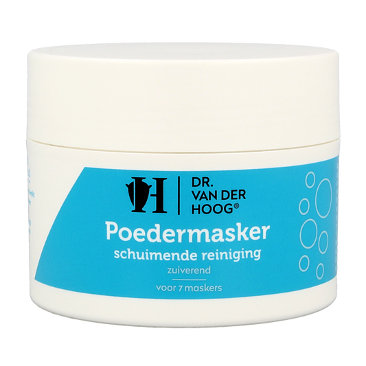 Dr. van der Hoog Poedermasker schuim reiniger in 70g, a facial cleansing foam mask with natural ingredients.
