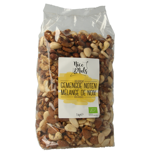 Nice & Nuts Gemengde noten rauw bio 1.00 Kilogram