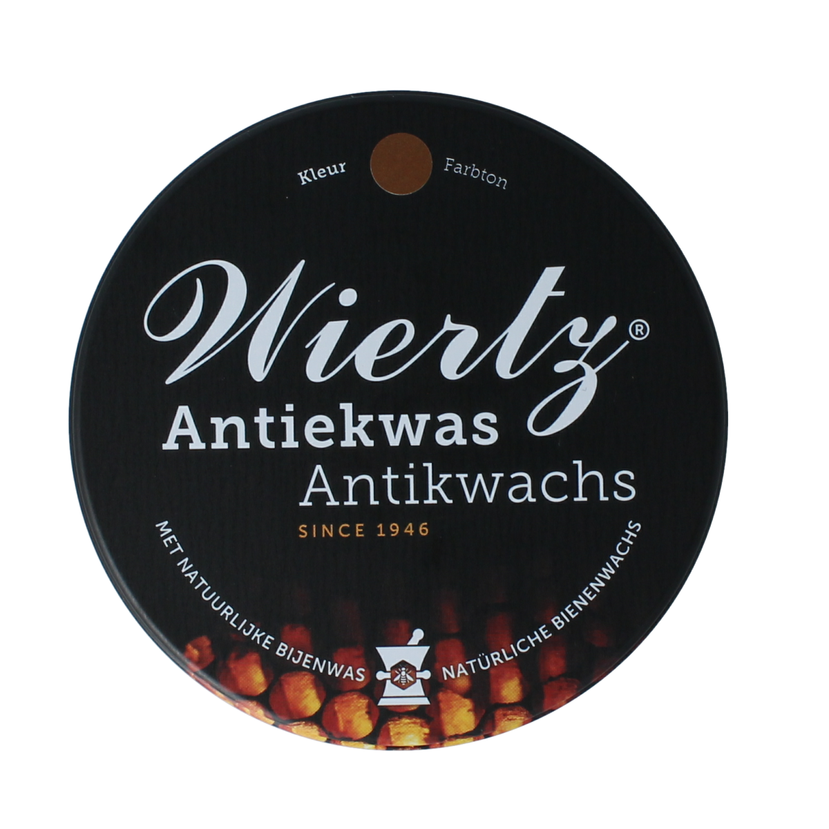 Wiertz Antiekwas bruin in 380ml bottle, a cleaning product used for furniture polishing and antique restoration.