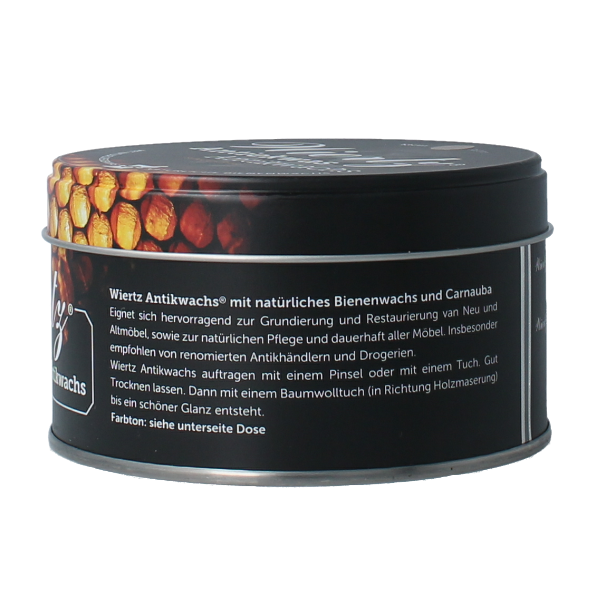 Wiertz Antiekwas bruin in 380ml bottle, a wood cleaner and polish for antique furniture and wooden surfaces.