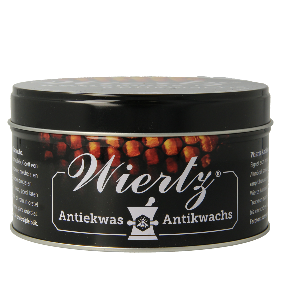 Wiertz Antiekwas liquid cleaner in a 380ml bottle, used for polishing and restoring antique wood furniture.