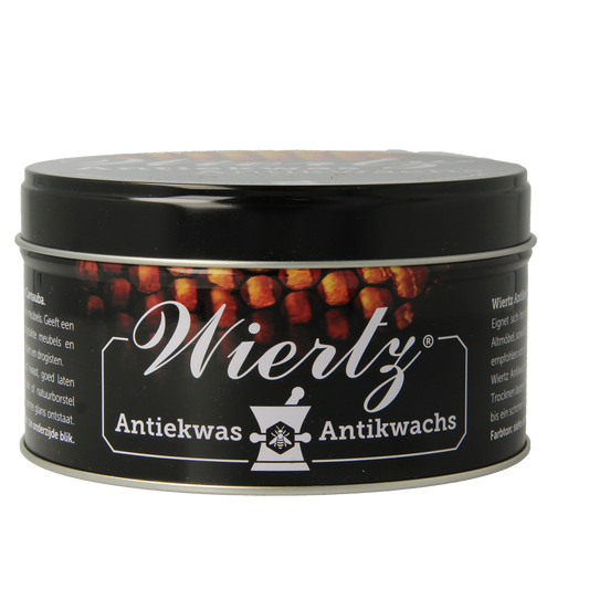 Wiertz Antiekwas liquid cleaner in a 380ml bottle, used for polishing and restoring antique wood furniture.