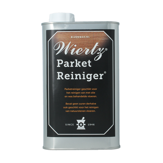 Wiertz Parketreiniger in 1-liter bottle, a cleaning product from Wiertz for hardwood floors, shown in the image.