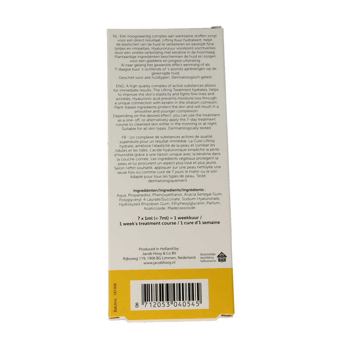 Jacob Hooy Lifting kuur 1ml 7.00 Stuks