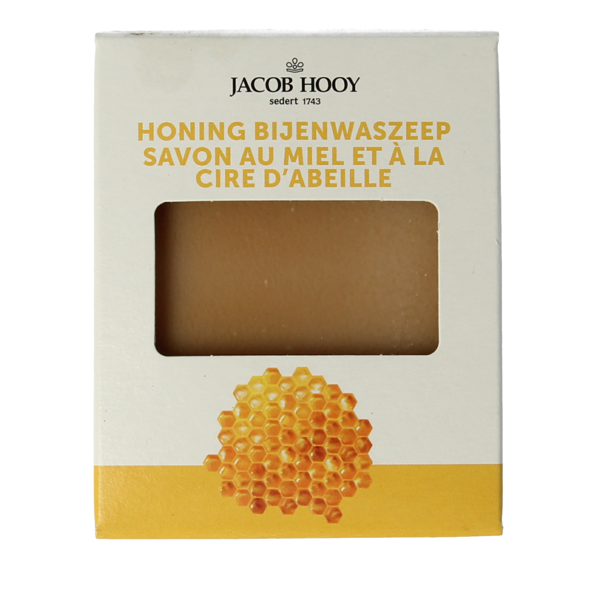 Jacob Hooy beeswax soap in a 240ml bottle, natural bar soap made with beeswax for gentle cleansing and skin nourishment.