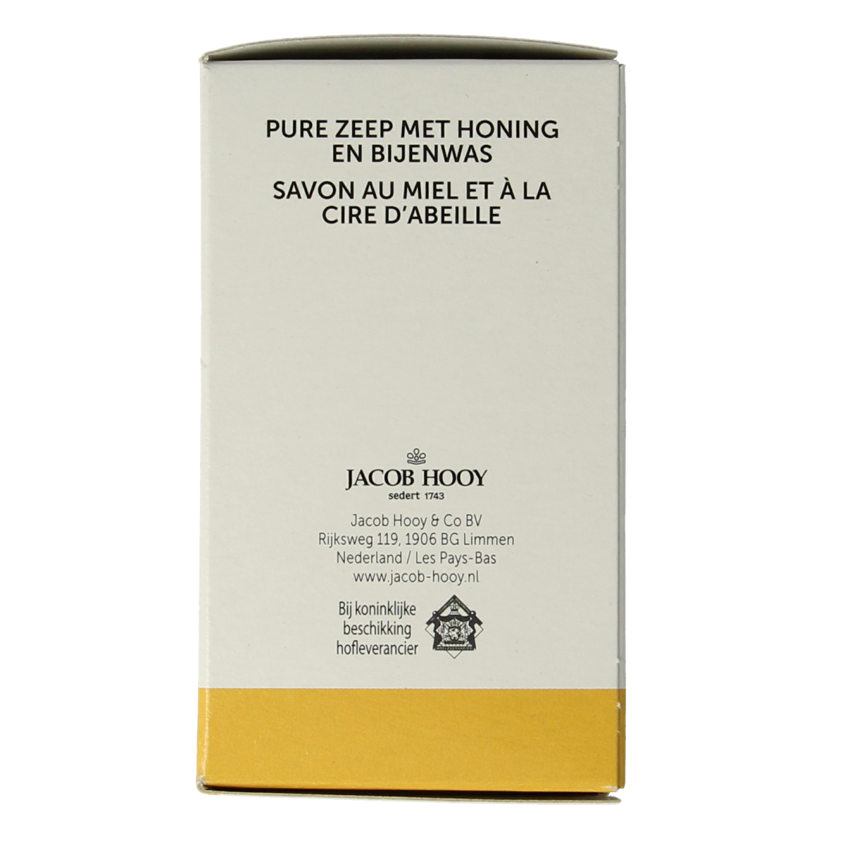 Jacob Hooy beeswax soap in 240ml bottle, natural solid soap with beeswax for gentle cleansing and skin nourishment.