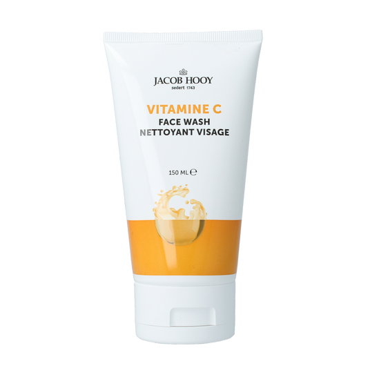 Jacob Hooy Vitamin C facewash in 150ml bottle, gentle facial cleanser for fresh, radiant skin, part of Jacob Hooy skincare collection
