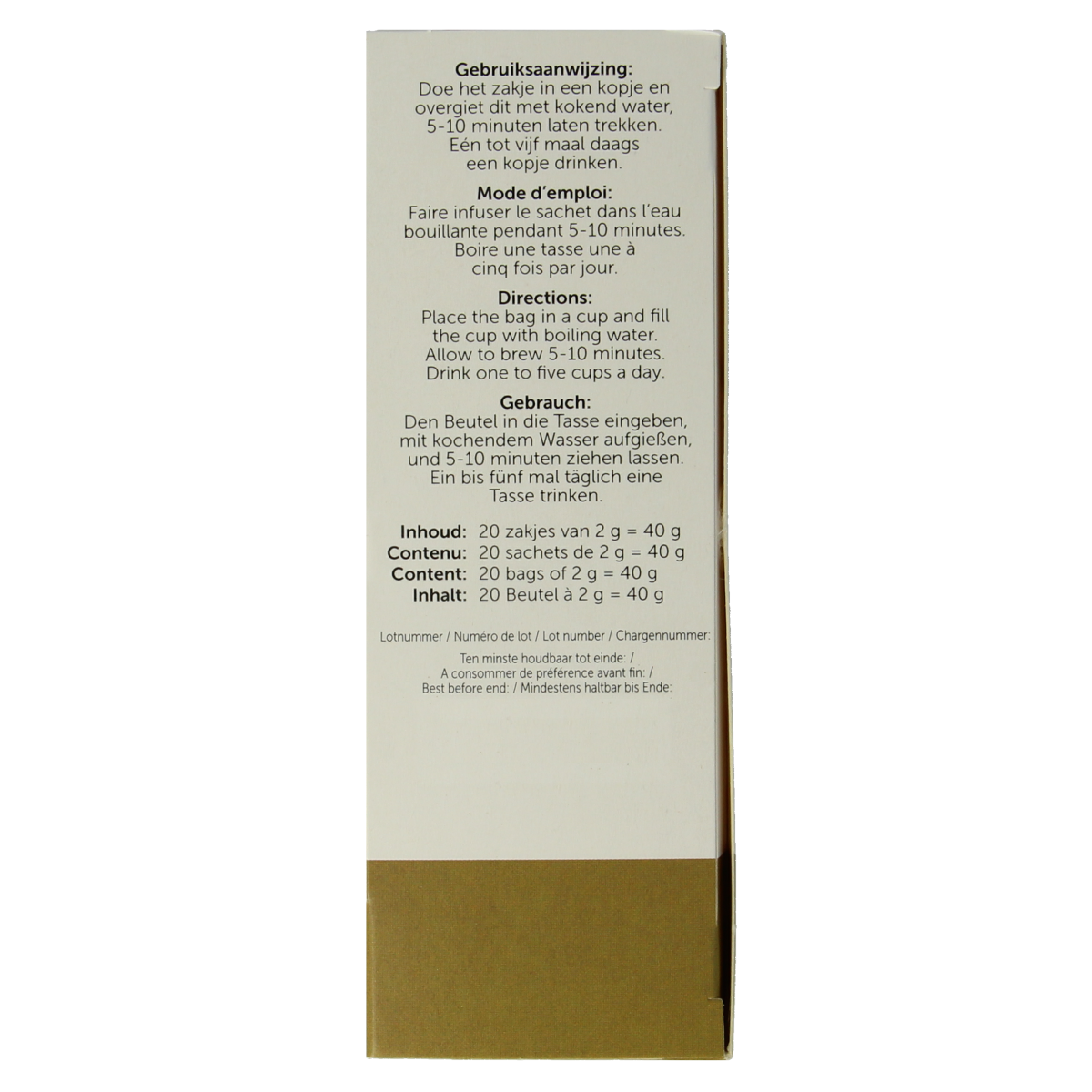 Jacob Hooy Droommix 20.00 zakjes, herbal coffee and tea blend, in a colorful package with a white background.