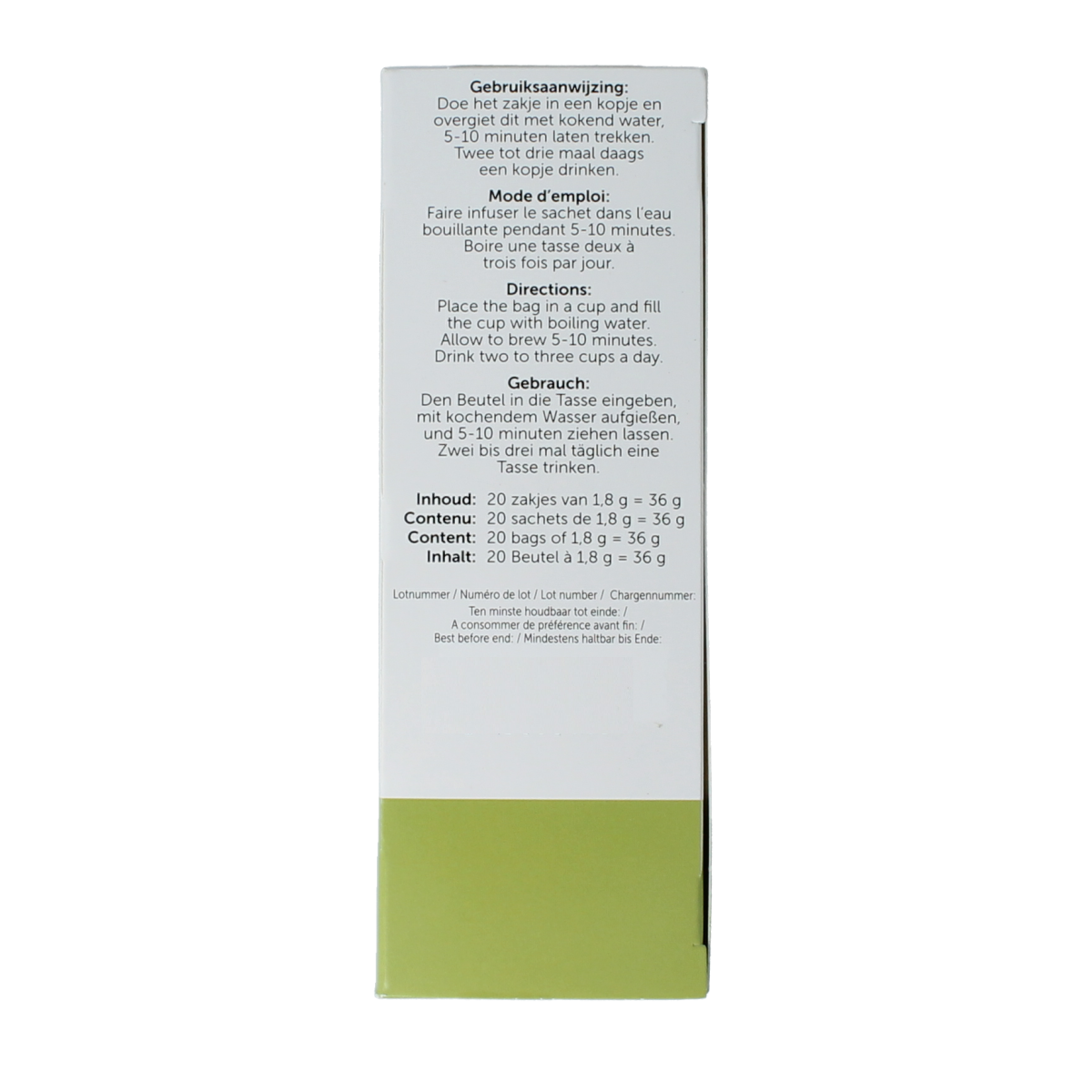 Jacob Hooy Yerba Mate tea in a box with 20 tea bags, natural herbal infusion from the Koffie en Thee collection.