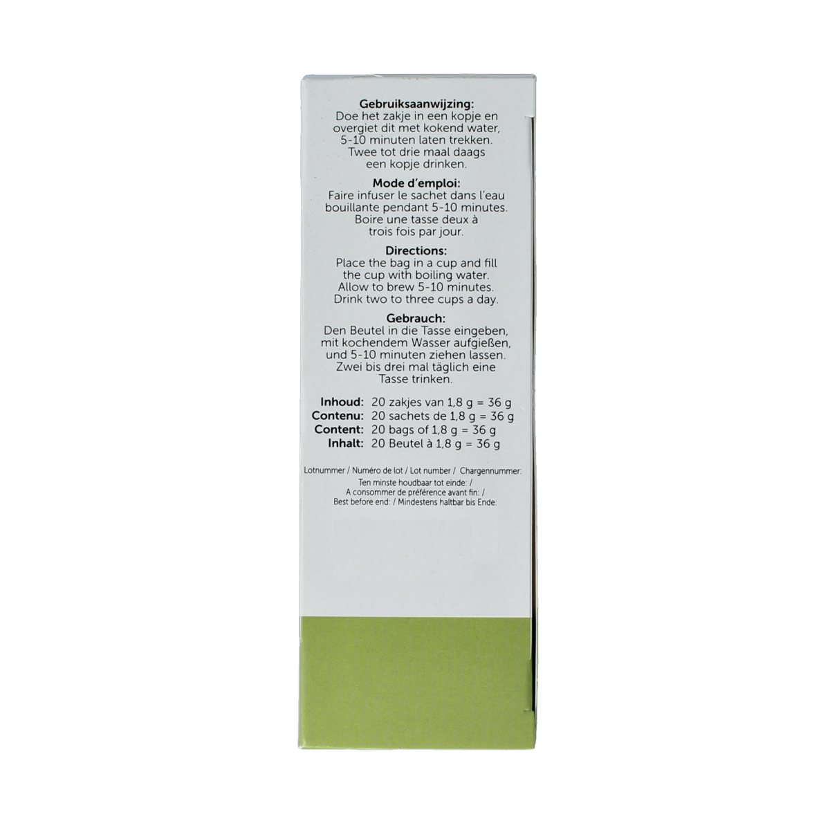 Jacob Hooy Dennennaalden tea boxes with 20 tea sachets, natural herbal tea blend for soothing enjoyment.