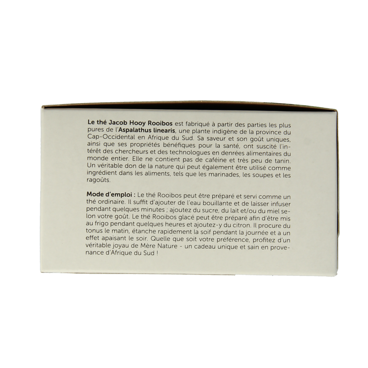 Jacob Hooy Rooibosthee bio tea sachets, 80-pack, showing individual tea bags in a natural, eco-friendly packaging.