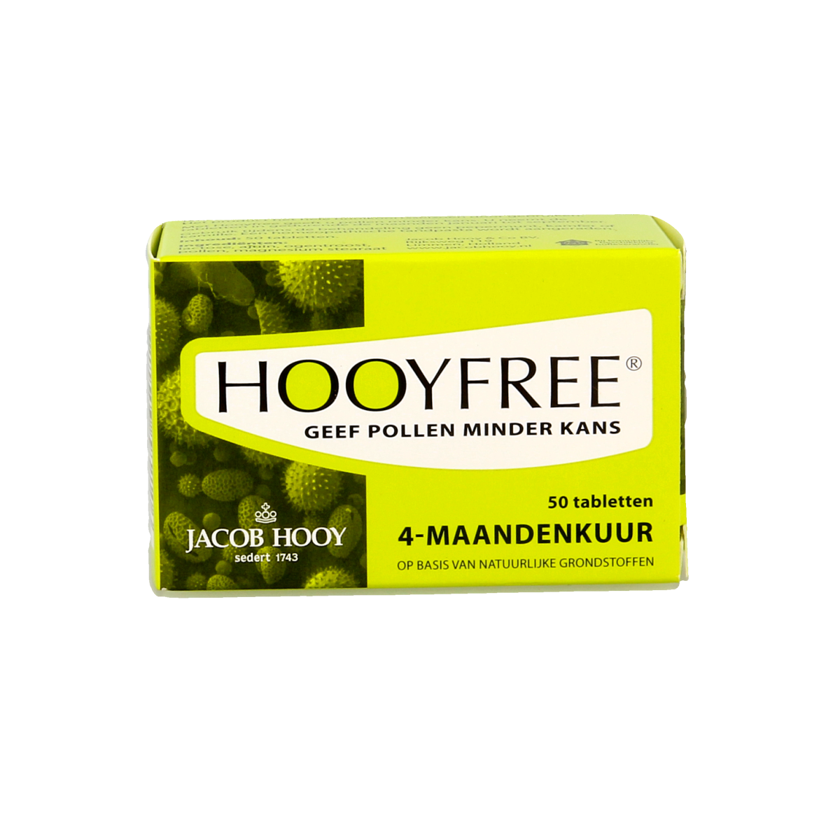 Jacob Hooy herbal tablets in a white bottle, 4-month supply of herbal supplement by Jacob Hooy.