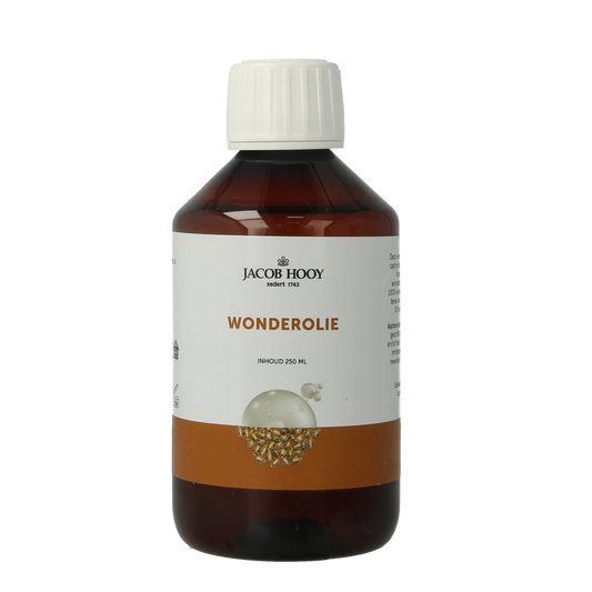 Jacob Hooy Wonderolie body care oil in a 250ml bottle, natural herbal skincare product from the Dutch brand.